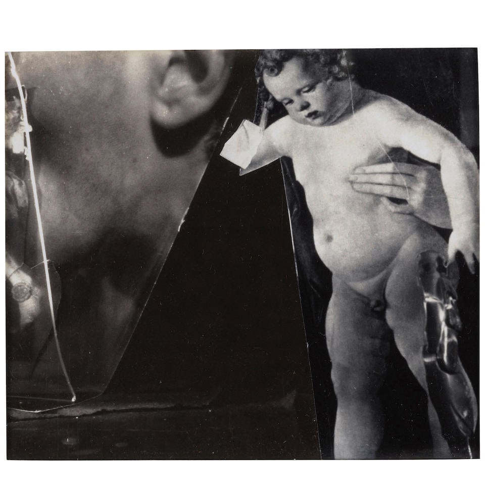 John O'Reilly (American, 1930-2021); Family;: John O'Reilly (American, 1930-2021) Family, 2003 Unique photomontage comprised of black-and-white Polaroids; signed and dated '3-18-03' in pencil in the margin, mounted, framed. 3 3/4 x 4 1/4 in. (9.5