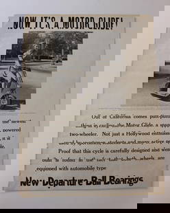 A collection of Moto-Scoot Sales Literature: A collection of Moto-Scoot Sales Literature A collection of original early scooter sales brochures and colored advertisements. Lot to be sold without reserve. For further information on this lot