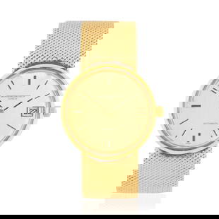 Vacheron & Constantin. An 18K gold automatic calendar bracelet watch Circa 1970: Vacheron & Constantin. An 18K gold automatic calendar bracelet watch Date: Circa 1970 Movement: Jewelled automatic Dial: Champagne, applied gilt baton hour markers with black accents, date aperture at
