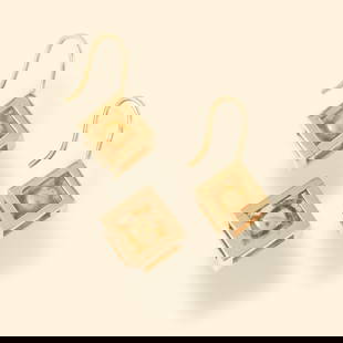 Jaeger-LeCoultre. Yellow gold demi parure Jaeger-LeCoultre. Demi-parure or jaune: Jaeger-LeCoultre. Yellow gold demi parure Jaeger-LeCoultre. Demi-parure or jaune &#8226; French import marks for 18 carat yellow gold (750 &#8240;) &#8226; Comprising a pair of earrings and a pendant