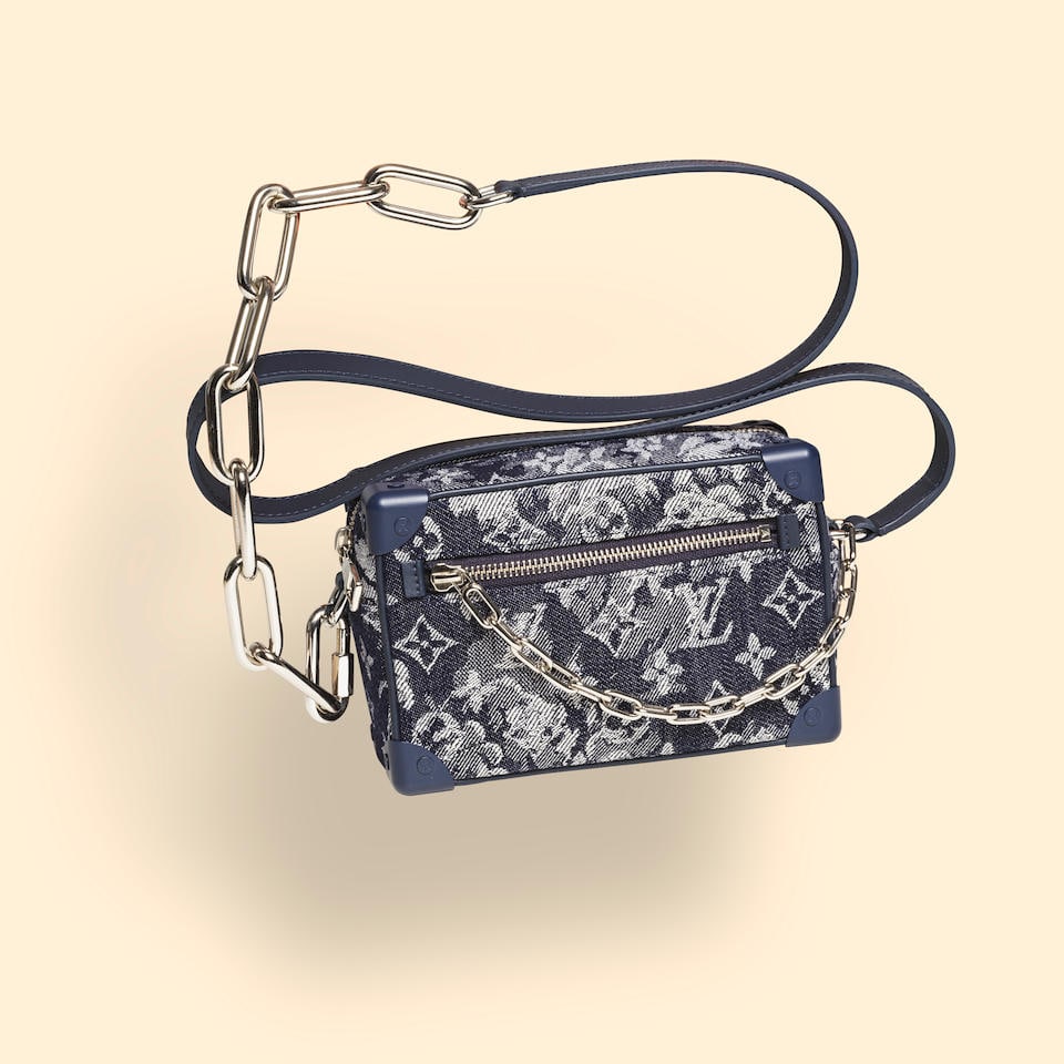 Louis Vuitton, 2020. Mini Soft Trunk bag in blue woven Monogram denim. Louis Vuitton, année... (1 of 1)
