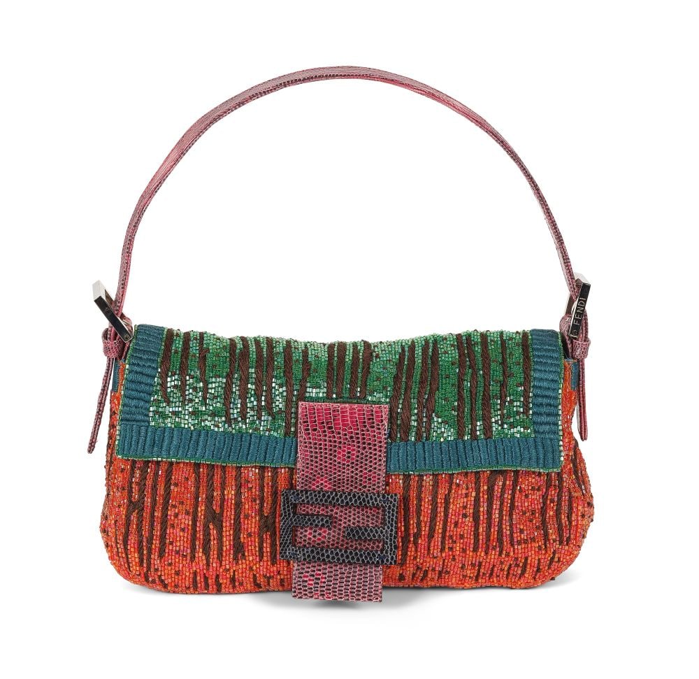 Fendi, collection Prêt à Porter Automne/Hiver 1999. Sac Baguette entièrement brod... (1 of 1)