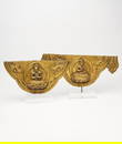 Two gilt copper alloy repouss&#233; panels of Karmapa 17th/ 18th century (2)