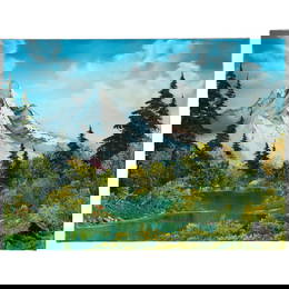 Bob Ross (1942-1995) Lake Below Snow-Capped Peaks and Cloudy Sky 18 x 24 in. (45.7 x 61 cm.) (Pa...