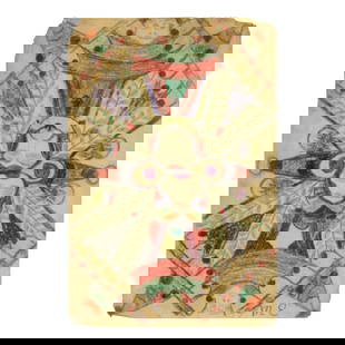 Minnie Evans (1892-1987) Untitled 7 3/8 x 5 in. (18.7 x 12.7 cm.) (Executed circa 1943.): Minnie Evans (1892-1987) Untitled signed with initials 'ME' (lower right) and signed 'Minnie / Evans' (on the verso) crayon and graphite on paper 7 3/8 x 5 in. (18.7 x 12.7 cm.) Executed circa 1943. F