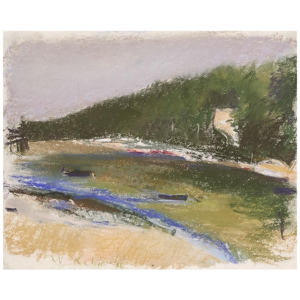 Wolf Kahn (1927-2020) In Cundy's Harbor, ME 11 x 14 in. (27.9 x 35.6 cm.) (Executed in 2000.): Wolf Kahn (1927-2020) In Cundy's Harbor, ME signed and dated 'W. Kahn 00' (lower left) pastel on paper 11 x 14 in. (27.9 x 35.6 cm.) Executed in 2000. Footnotes: Provenance Private collection, New Yor