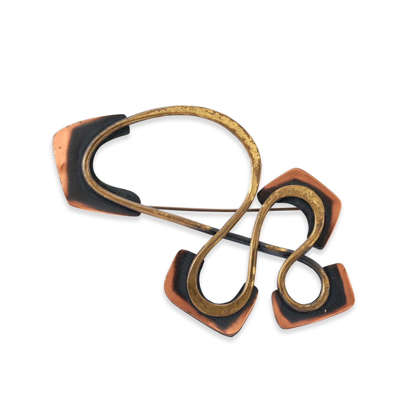 ART SMITH: A COPPER AND BRASS BROOCH (1 of 4)