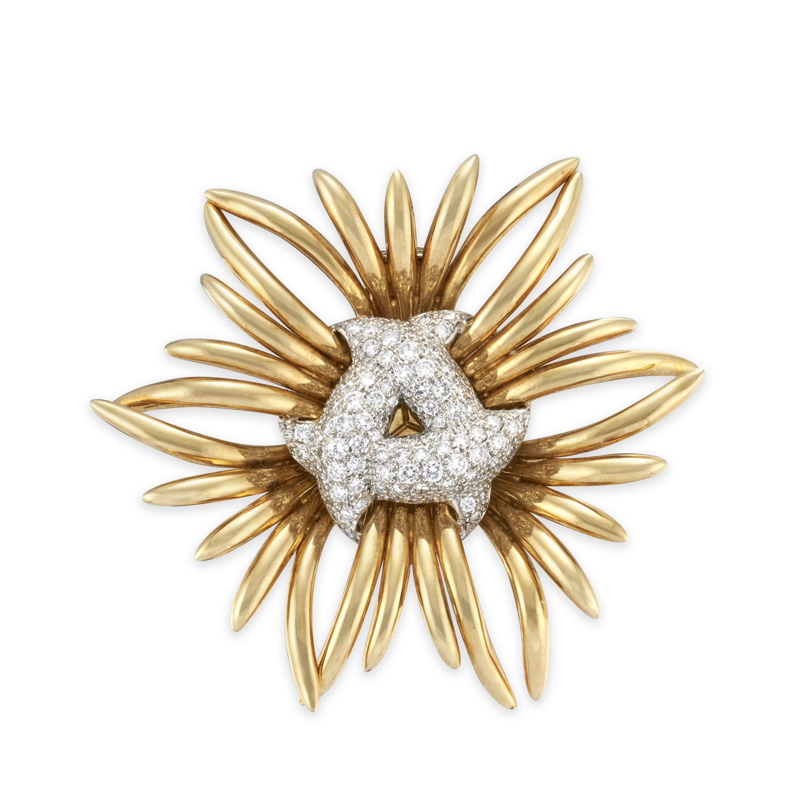 VERDURA: AN 18K GOLD, PLATINUM, AND DIAMOND BROOCH (1 of 4)