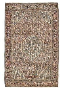 FERAGHAN RUG 4 ft. 9 in. x 6 ft. 4 in.: FERAGHAN RUG c. 1915 4 ft. 9 in. x 6 ft. 4 in. Footnotes: OVERALL CONDITION: Wear consistent with age and use. This condition report is provided for your convenience based on the opinion of our