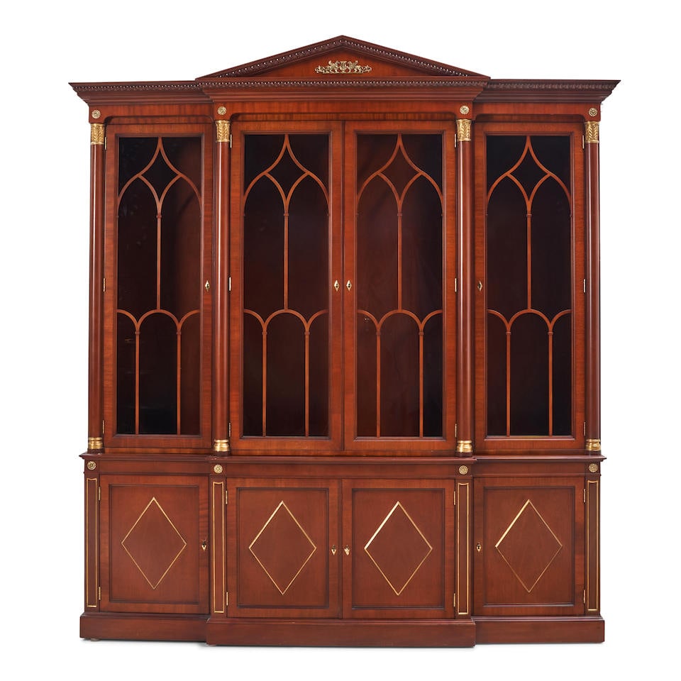 FEDERAL-STYLE MAHOGANY BREAKFRONT (1 of 2)