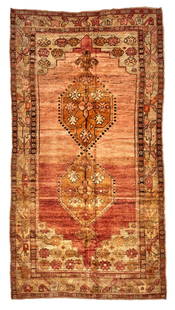 VINTAGE TURKISH RUG 5 ft. x 9 ft. 4 in.: VINTAGE TURKISH RUG 5 ft. x 9 ft. 4 in. Footnotes: OVERALL CONDITION: Wear consistent with age and use. This condition report is provided for your convenience based on the opinion of our cataloguers.