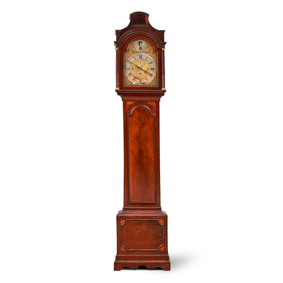 JOHN BARBER ENGLISH MAHOGANY TALL CASE CLOCK (1 of 1)
