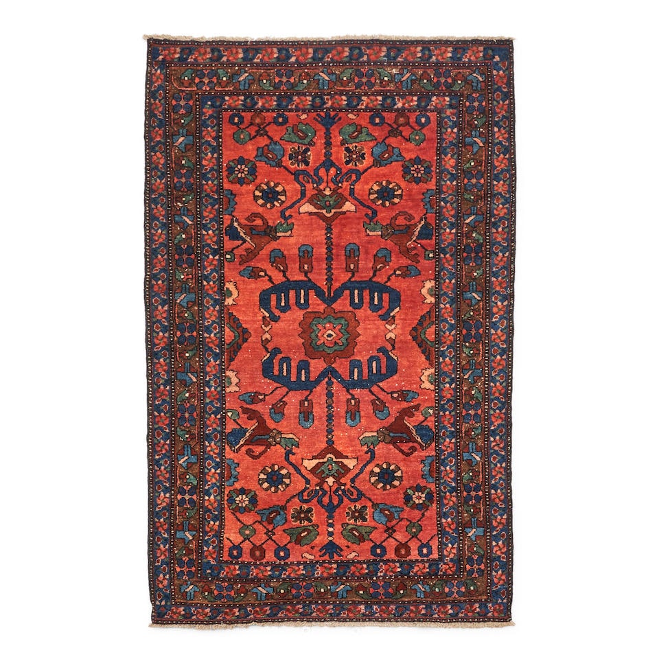 LILIHAN RUG 3 ft. 4 in. x 5 ft. 2 in.: LILIHAN RUG c. 20th century 3 ft. 4 in. x 5 ft. 2 in. Footnotes: OVERALL CONDITION: Wear consistent with age and use. This condition report is provided for your convenience based on the opinion of our