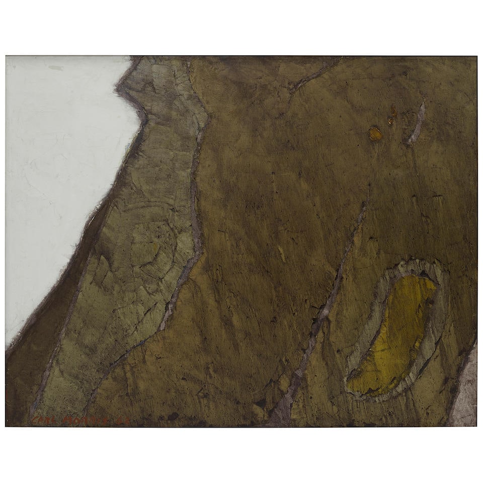 CARL MORRIS (1911-1993) Glacial White #1, 1962: CARL MORRIS (1911-1993) Glacial White #1, 1962 signed and dated 'Carl Morris 62' (lower left) oil on canvas 58 1/4 x 45 3/4 in. 148 x 116.2 cm. Footnotes: Provenance Private Collection Sale: Bonhams L