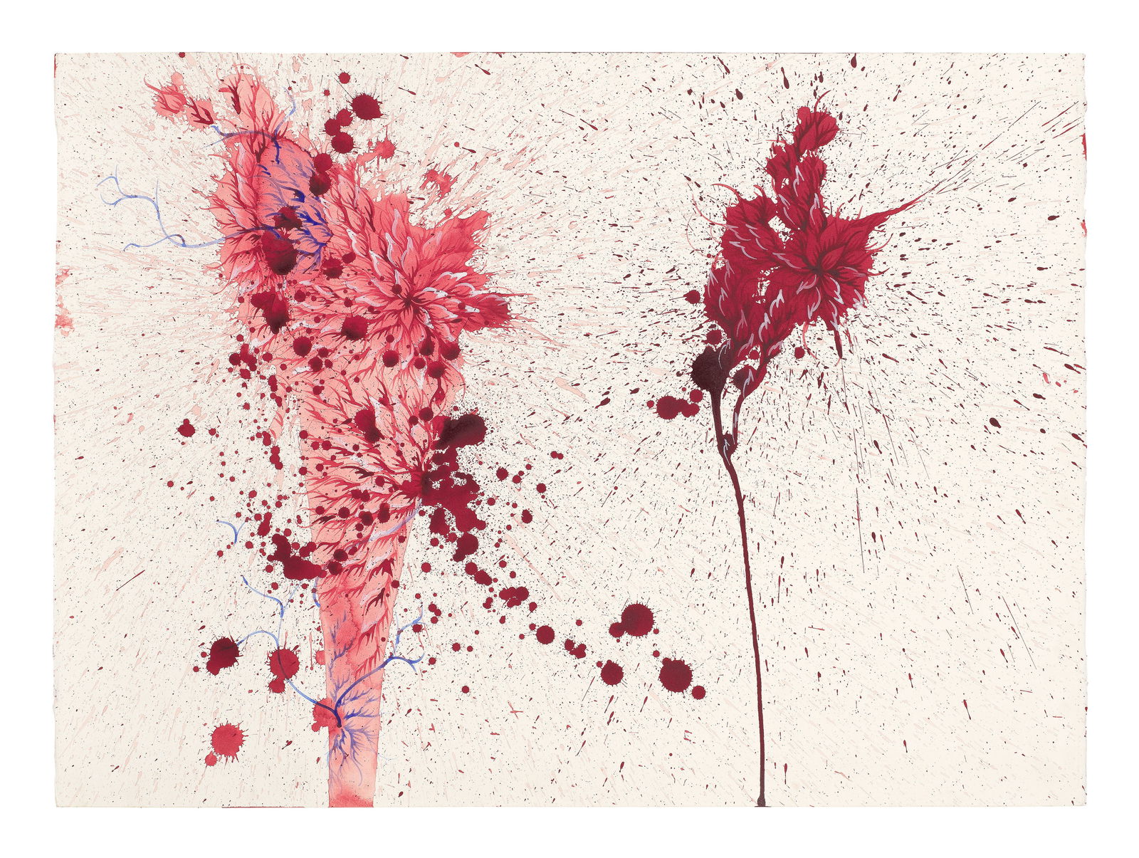 Imran Qureshi (B.1972) Untitled (I am yours): Imran Qureshi (B.1972) Untitled (I am yours) gouache on paper, framed 55.5 x 76cm (21 7/8 x 29 15/16in). Footnotes: Provenance Property from a private collection, Europe. A