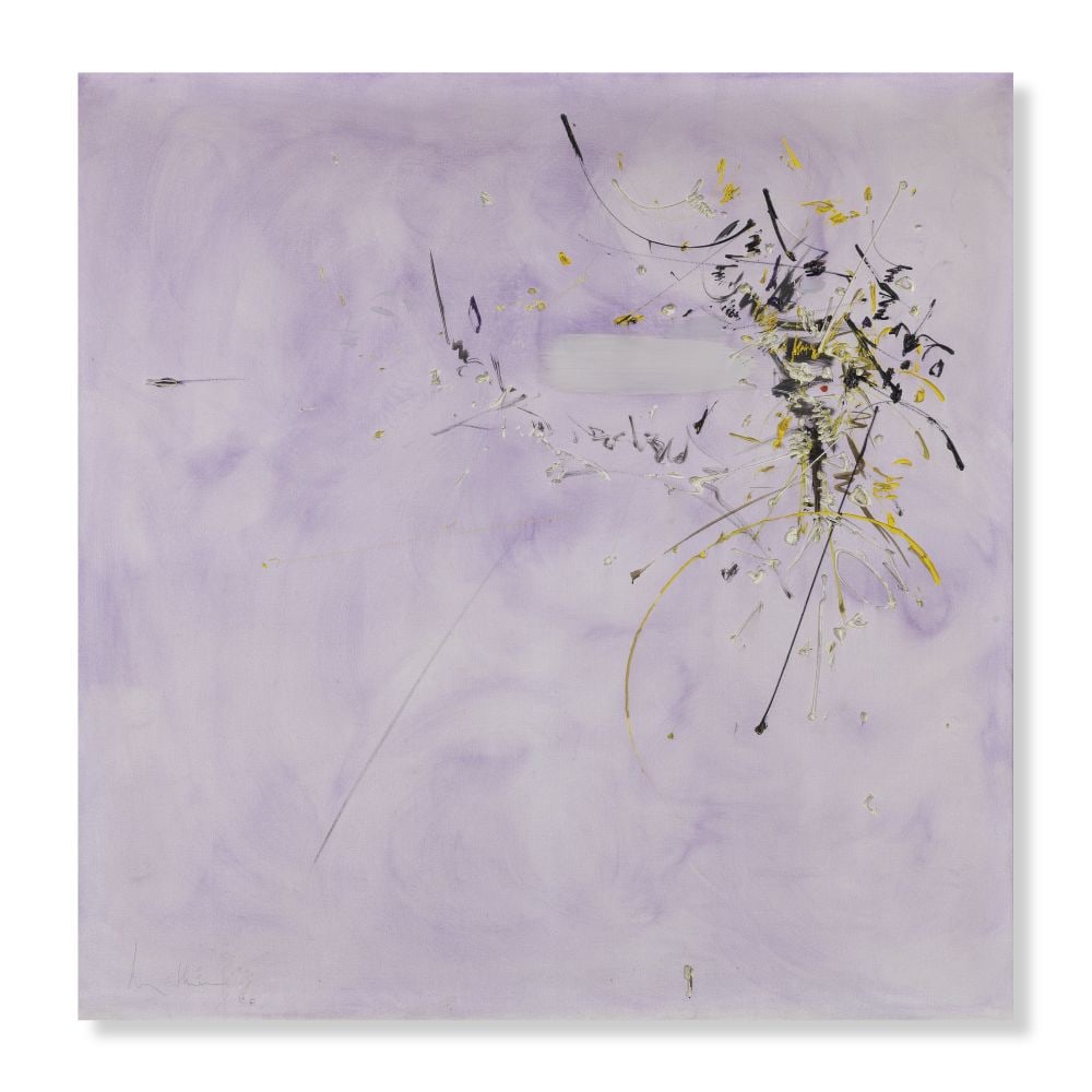 GEORGES MATHIEU (1921-2012) Thomas Bérauld 1960: GEORGES MATHIEU (1921-2012) Thomas Bérauld 1960 signé et daté 60 huile sur toile signed and dated 60 oil on canvas 147 x 147 cm. 57 7/8 x 57 7/8 in. Foo