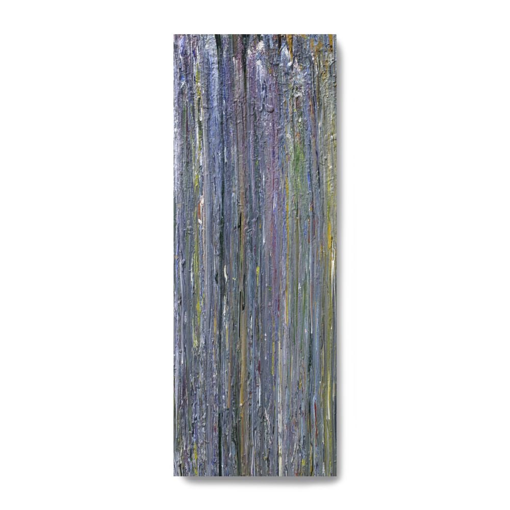 LARRY POONS (N. 1937) Sans titre (LP 12 A) 1976: LARRY POONS (N. 1937) Sans titre (LP 12 A) 1976 signé et daté 1976 au revers acrylique sur toile signed and dated 1976 on the reverse acrylic on canvas 222 x 81.2 cm.