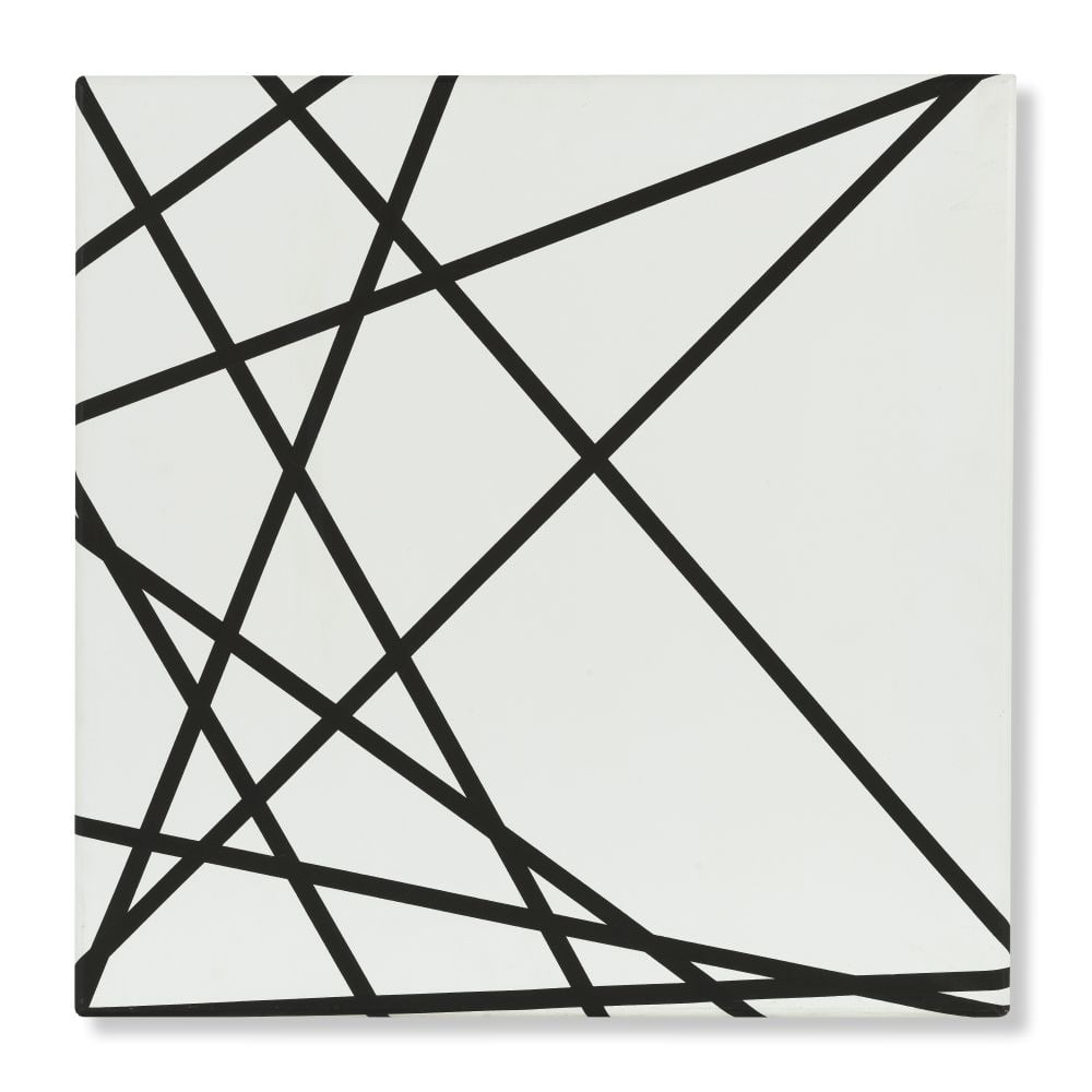 FRANCOIS MORELLET (1926-2016) 10 lignes au hasard 1975: FRANCOIS MORELLET (1926-2016) 10 lignes au hasard 1975 signé, titré, daté 1975, inscrit n°75089 n°3 (10 exemplaires), exemplaire n°3 sur le châssis acrylique sur to