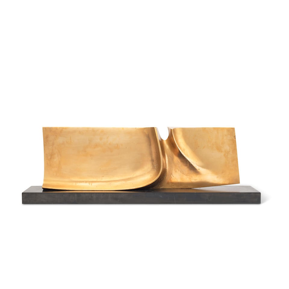 Robert Adams (British, 1917-1984) Wave Form No.3 65.3 cm. (25 5/8 in.) wide Opus 349 (Conceived...: Robert Adams (British, 1917-1984) Wave Form No.3 stamped with signature, numbered and dated 'ADAMS 2/6 1973' (underneath) polished bronze 65.3(25 11/1665.3 cm. (25 5/8 in.) wide Opus 349 Conceived in