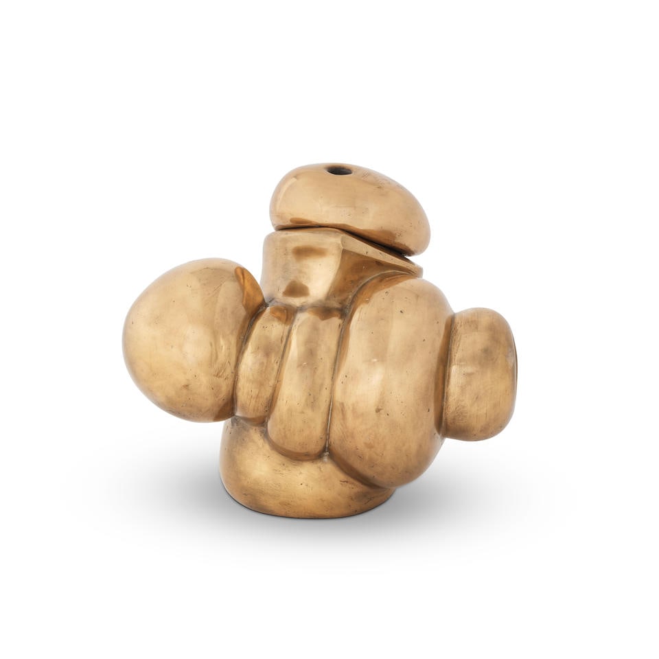 Bernard Meadows (British, 1915-2005) Figure with Child 41.5 cm. (16 3/8 in.) wide (Conceived in ...: Bernard Meadows (British, 1915-2005) Figure with Child signed with monogram and numbered '2/6' (to the rear of the sculpture) bronze with a polished patina 41.5 cm. (16 3/8 in.) wide Conceived in 1967