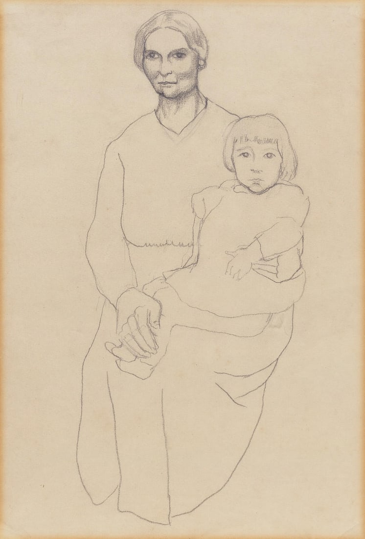 Christopher Wood (British, 1901-1930) Mother and Child 33 x 23 cm. (13 x 9 in.): Christopher Wood (British, 1901-1930) Mother and Child pencil 33 x 23 cm. (13 x 9 in.) Footnotes: Provenance Sale; Christie's, London, 15 July 1998, lot 6 Sale; Christie's, London, 11 March 2004, lot