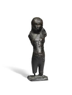 Reg Butler (British, 1913-1981) Study for a Girl  31.5 cm. (12 3/8 in.) high RB178 (Conceived in...: Reg Butler (British, 1913-1981) Study for a Girl signed with monogram, numbered '6/8' and stamped with foundry mark (on the base) bronze with a black patina 31.5 cm. (12 3/8 in.) high RB178 Conceived