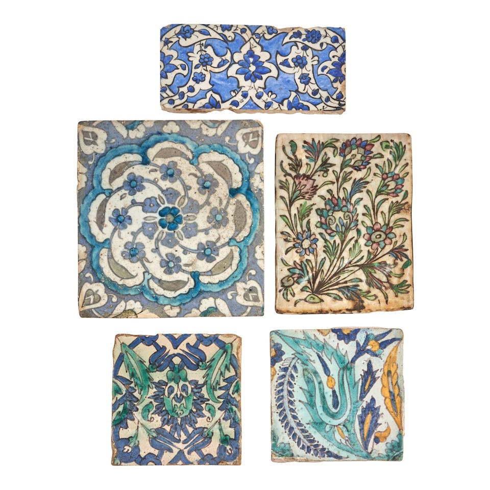 Five Early Tiles, 16th-17th centuries, (1 of 1)