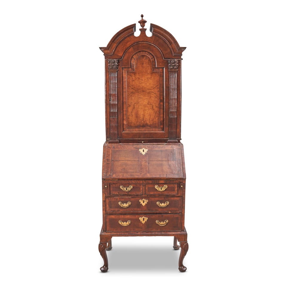Diminutive George II Walnut Bureau Cabinet, England, circa 1730, (1 of 4)