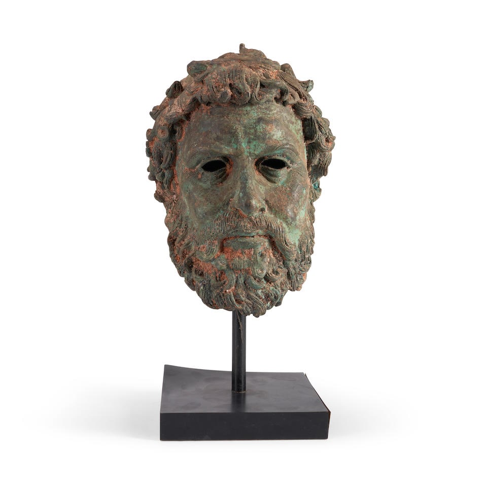 Greco-Roman Bronze Bust of a Statesman, (1 of 2)