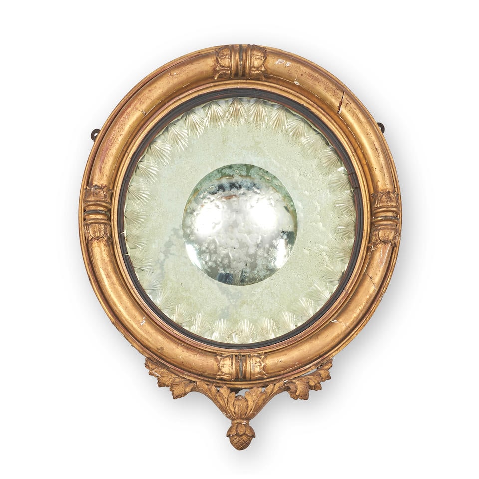 Regency Giltwood Convex Mirror,  England, (1 of 1)