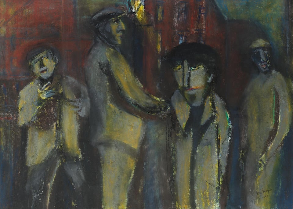 John Thompson (British, 1924-2011) Group Series 1062: John Thompson (British, 1924-2011) Group Series 1062 signed and inscribed 'John Thompson/G. 1062' (lower right); further signed, signed with monogram, dated and inscribed 'John Thompson/Oldham/Groups