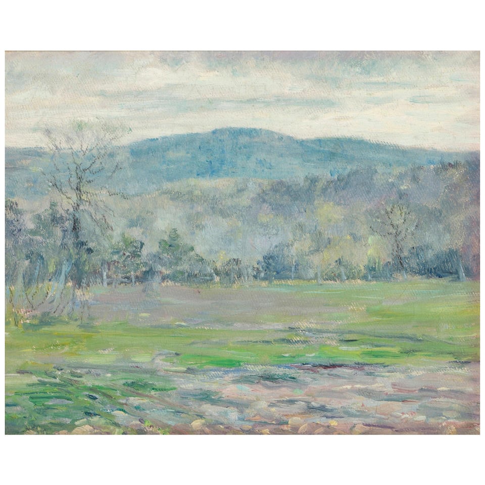 William Posey Silva (1859-1948) Spring Hills - Texas 8 x 10 in.: William Posey Silva (1859-1948) Spring Hills - Texas unsigned and titled and numbered '1293' on an artist's label (affixed to the reverse) oil on canvas laid to board 8 x 10 in. For further informati