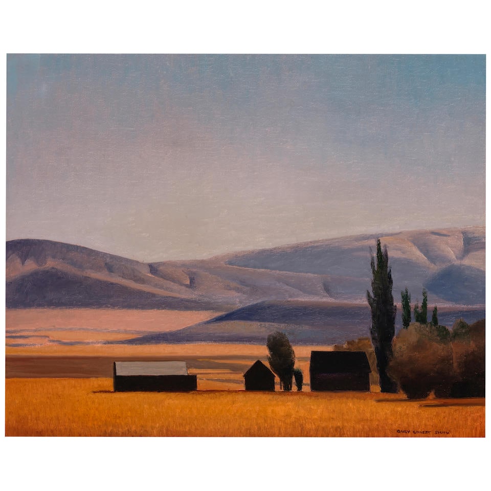 Gary Ernest Smith (born 1942) Wheat Farm 24 x 30 in.  (Painted in 1996.) (1 of 3)