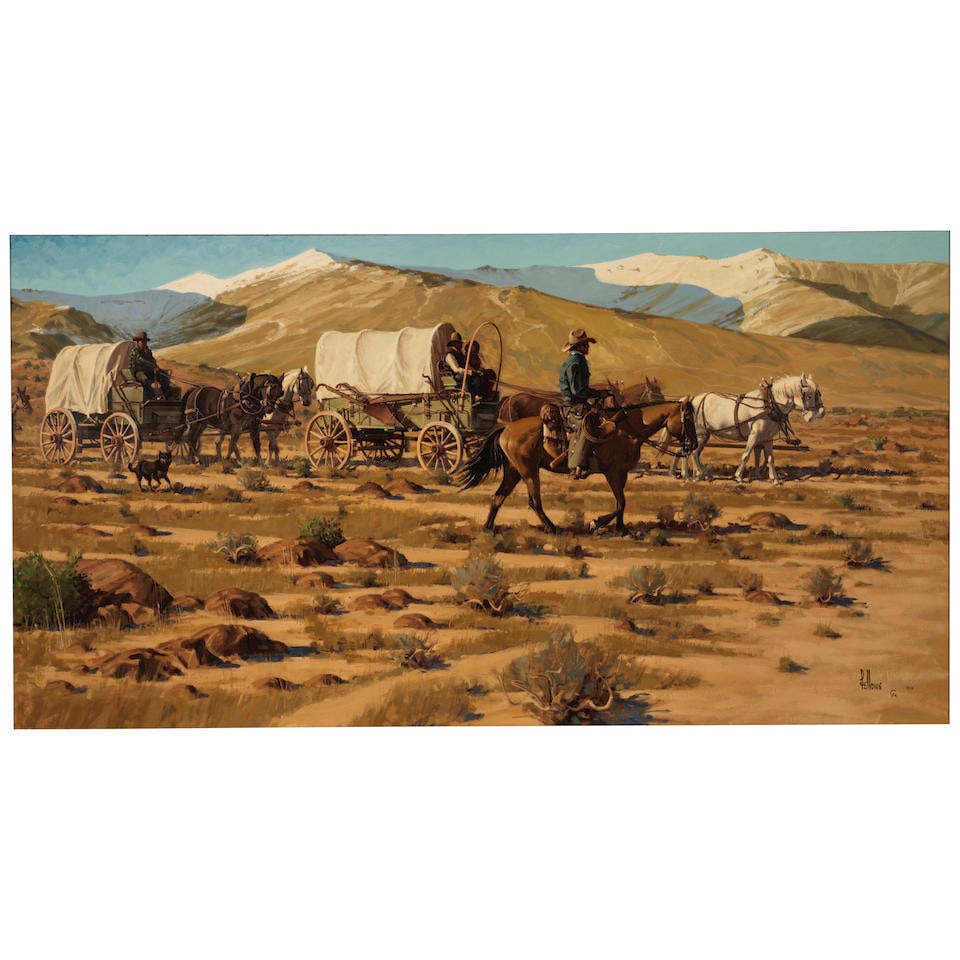 Fred Fellows (born 1934) California Bound 32 x 60 in. (Painted in 1978.): Fred Fellows (born 1934) California Bound signed and dated 'Fellows / CA © 78' (lower right) oil on Masonite 32 x 60 in. Painted in 1978. Footnotes: Provenance From the Weitzman Family Collection