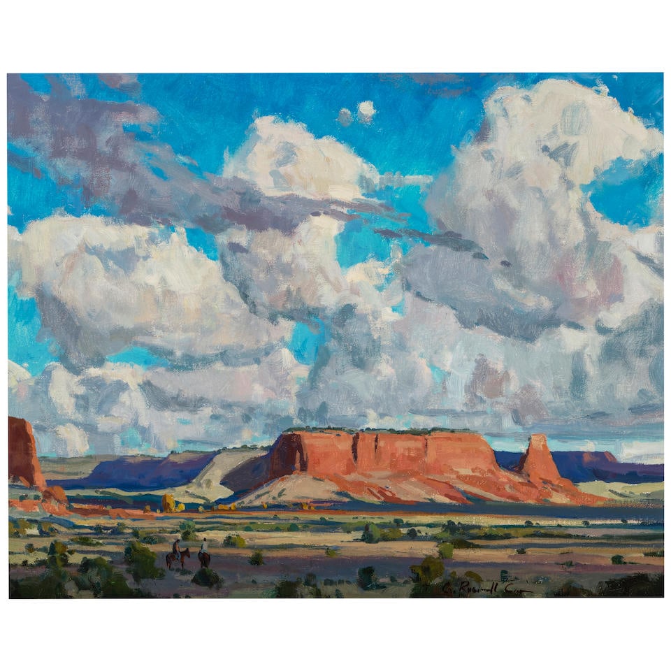 G. Russell Case (born 1966) New Mexico Sky 16 x 20 in.: G. Russell Case (born 1966) New Mexico Sky signed 'G. Russell Case' (lower right) and titled, signed again, dated and numbered '2012 © 61AP' (on the reverse) oil on canvasboard 16 x 20 in. Footno