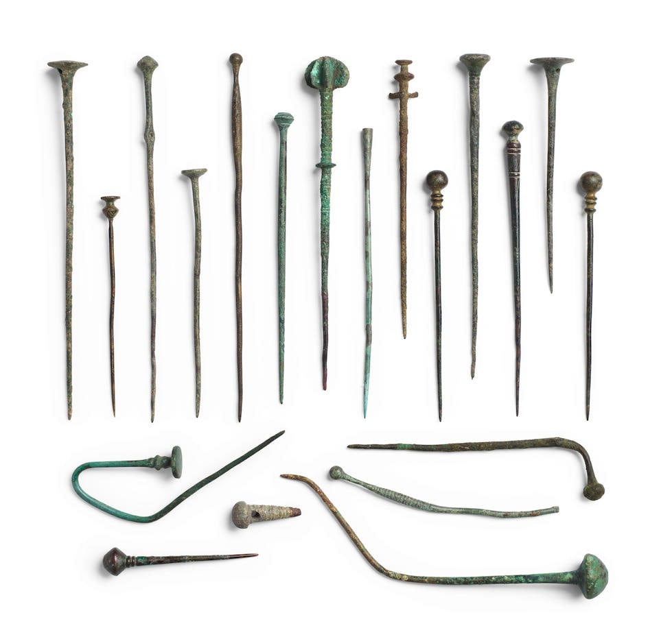 Twenty Near Eastern bronze pins 20 (1 of 1)