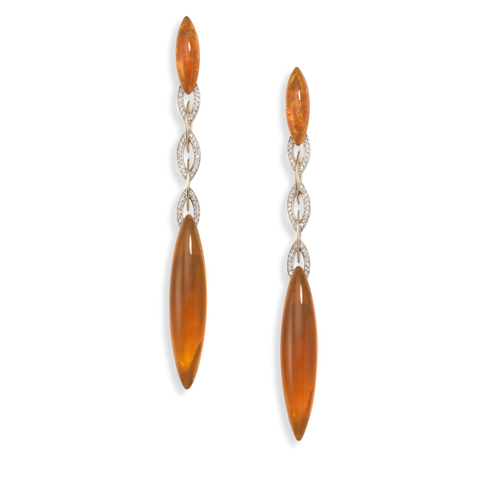 VHERNIER: A PAIR OF DIAMOND AND GEM-SET 'FUSEAU' EARRINGS, ITALY (1 of 2)