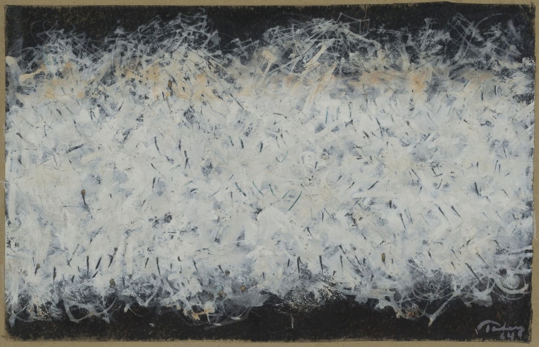 MARK TOBEY (1890-1976) Composition abstraite: MARK TOBEY (1890-1976) Composition abstraite 1964 Signé et daté en bas à droite Tempera sur papier Getekend en gedateerd rechtsonder Tempera op papier Signed and dated lower right