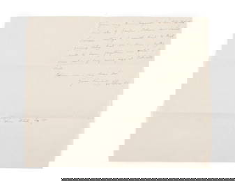 CHARLOTTE BRONT&#203; WRITES AS GOVERNESS. BRONT&#203;, CHARLOTTE. 1814-1855. Autograph Letter S...