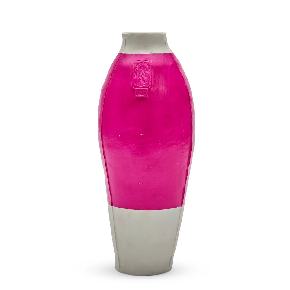 HELLA JONGERIUS (B. 1963) VASE Netherlands, Royal Tichelaar Makkum, dated 2003, unglazed porcela... (1 of 2)