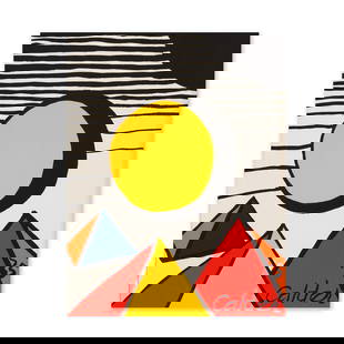 ALEXANDER CALDER (1898-1976) Petite composition,1975 Lithographie en couleurs sur vélinSign...: ALEXANDER CALDER (1898-1976) Petite composition,1975 Lithographie en couleurs sur v&#233;lin Sign&#233;e et dat&#233;e dans la planche 28 x 21,5 cm Colour lithograph on wove paper, signed and dated in
