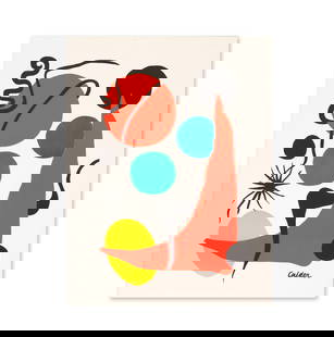 D'APRES ALEXANDER CALDER (1898-1976) Green Ball, 1971 Lithographie en couleurs sur vélin d'...: D'APRES ALEXANDER CALDER (1898-1976) Green Ball, 1971 Lithographie en couleurs sur v&#233;lin d'Arches Sign&#233;e dans la planche 65 x 50 cm Colour lithograph on Arches wove paper, signed in the plat