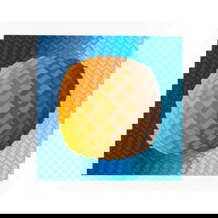 VICTOR VASARELY (1906-1997) Koskota, 1976 Sérigraphie en couleurs sur vélin Signé...: VICTOR VASARELY (1906-1997) Koskota, 1976 S&#233;rigraphie en couleurs sur v&#233;lin Sign&#233;e, annot&#233;e 'FV' et num&#233;rot&#233;e Edition &#224; XXX exemplaires 37 x 63 cm Color silkscreen o