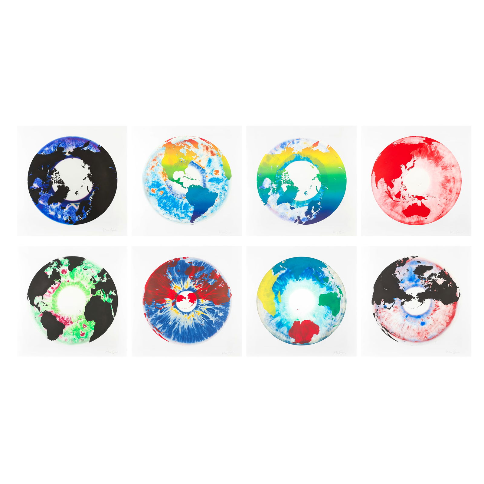 Marc Quinn (born 1964) The Eye of History The complete portfolio comprising eight etchings in co...: Marc Quinn (born 1964) The Eye of History The complete portfolio comprising eight etchings in colours, 2013, on Hahnemühle Bright White paper, each signed recto and numbered 33/69 verso, publishe