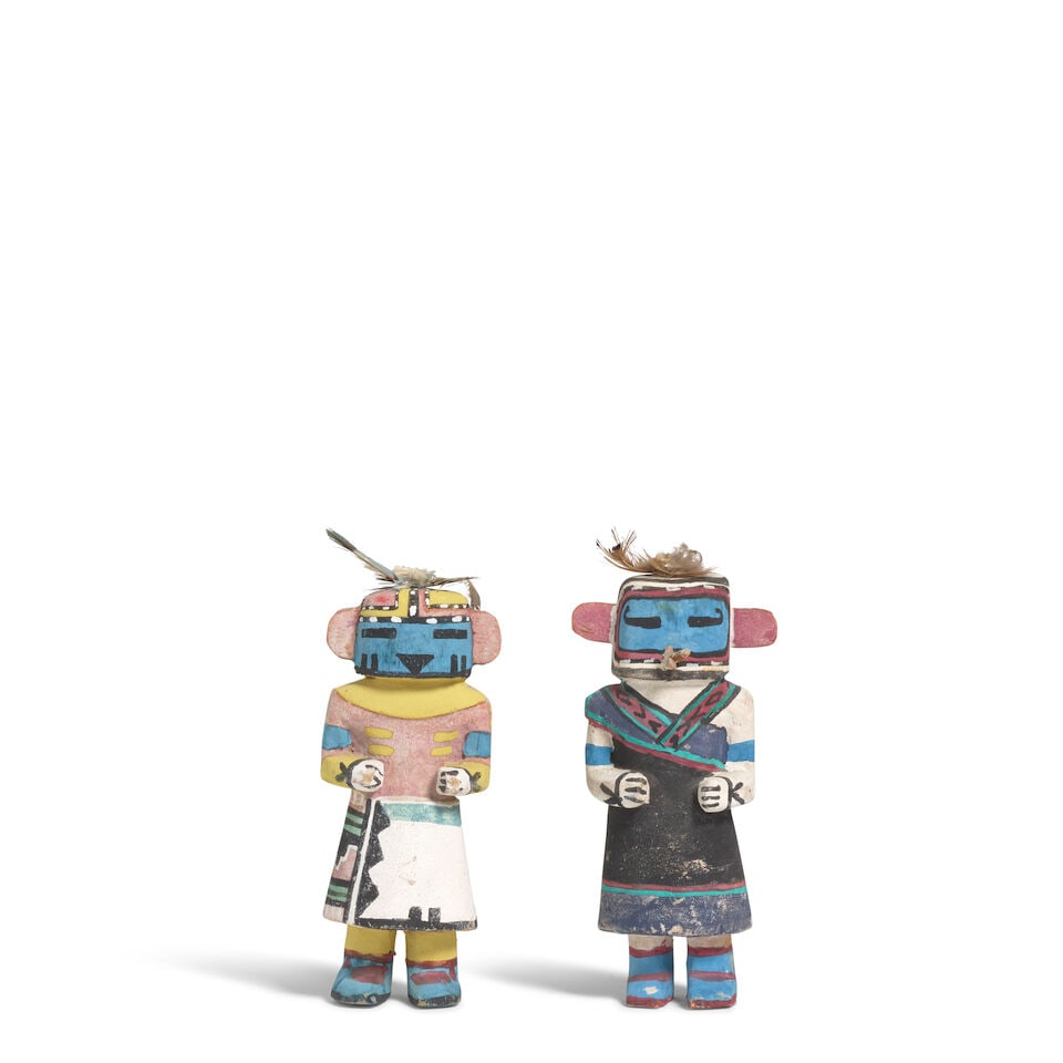 Two Jimmy Kewanytewa ('Jimmy K') katsina figures (1 of 3)