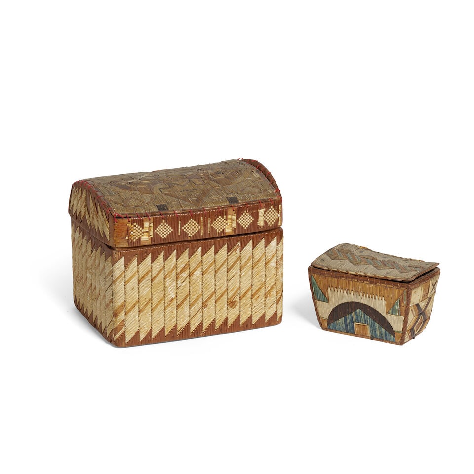 Two Mi'kmaq quilled boxes (1 of 2)