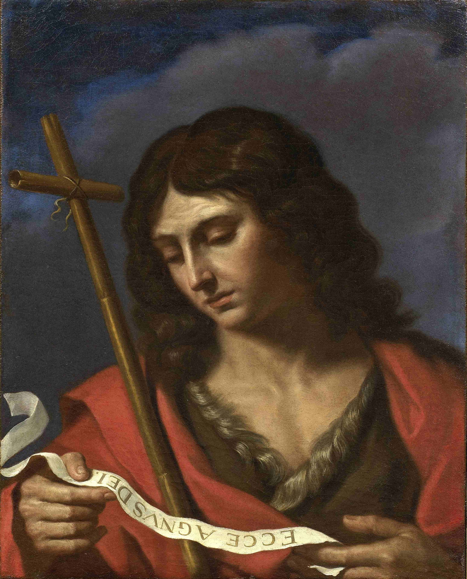 Cesare Gennari (Cento 1637-1688 Bologna) Saint John the Baptist: Cesare Gennari (Cento 1637-1688 Bologna) Saint John the Baptist bears inscription 'Scola Bolognese/ Gurcino/ Comprata dal Signor/ A.C.Onslow/ per il Signor Longfield/ 30 giun. 1868' (on the reverse) o