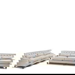 PAIR OF THOMAS PHEASANT (B. 1955) FOR BAKER FURNITURE THREE-SEAT 'MAX' SOFAS  High Point, North ...