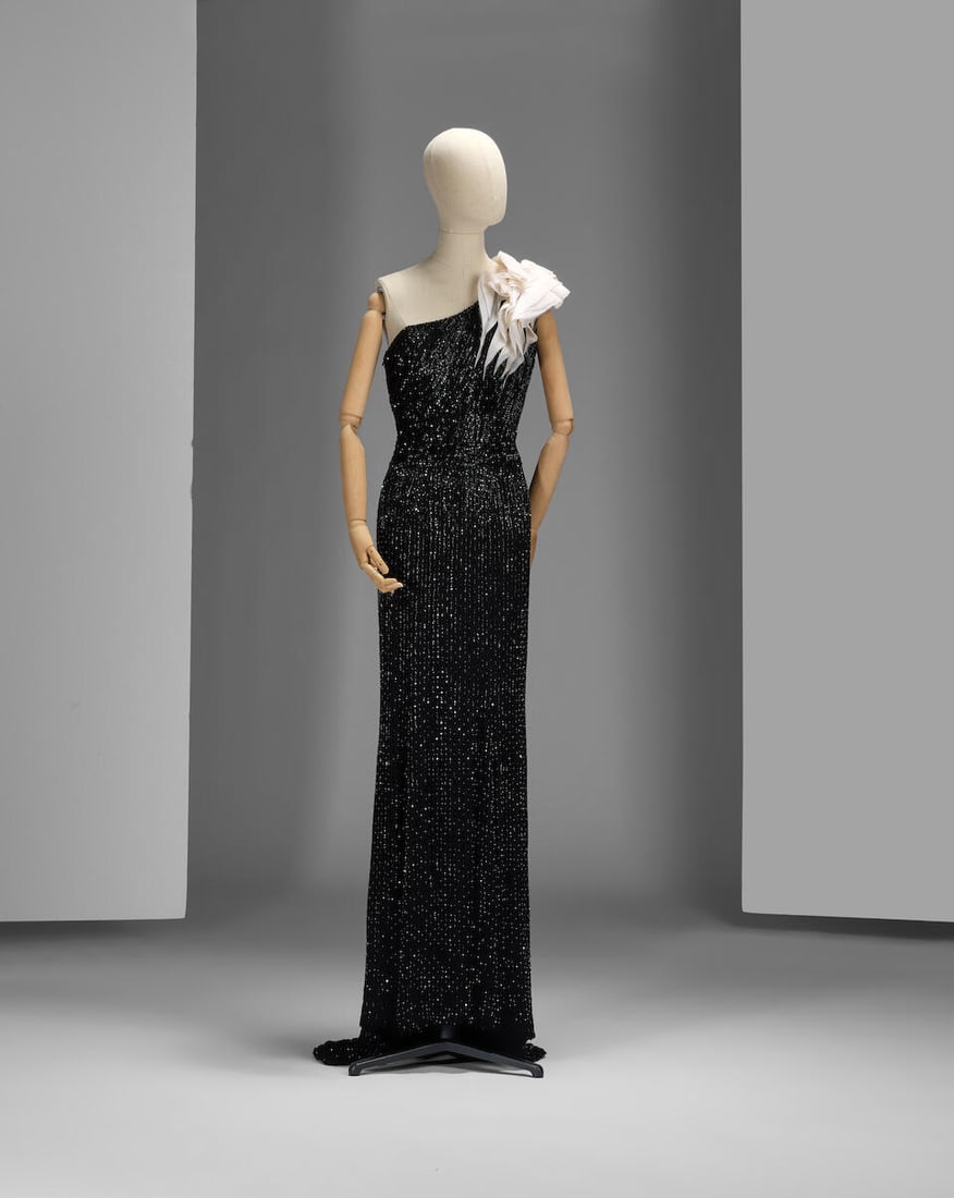 Ralph & Russo Haute Couture: a Black Embroidered Custom Made Column Gown (1 of 2)