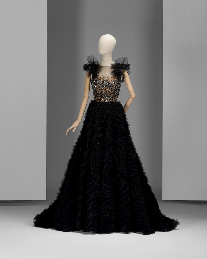 Ralph & Russo Haute Couture: a Black Tulle Embroidered Ballgown Autumn/Winter 2017, Runway Look 15 (1 of 5)